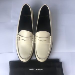 Saint laurent leather loafers